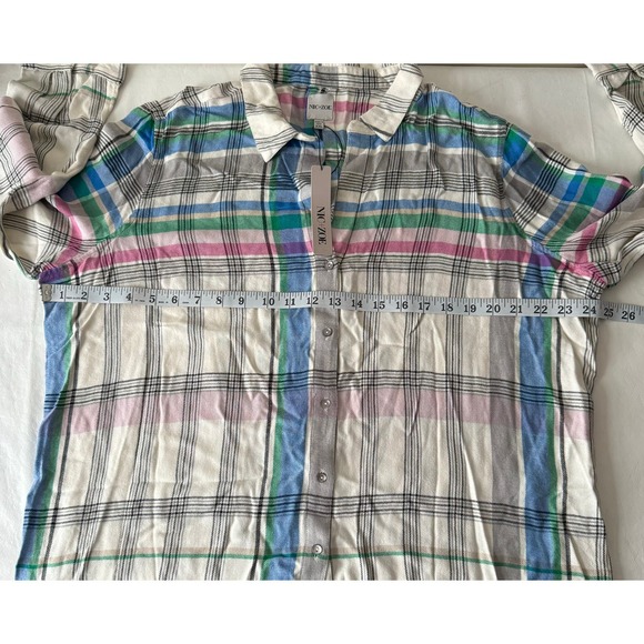 NIC+ZOE Here to There Plaid Button-Up Shirt Size XXL - Picture 11 of 12
